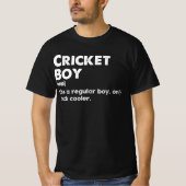Cricket Boy Funny Definition Cricket Lover T-shirt (Voorkant)