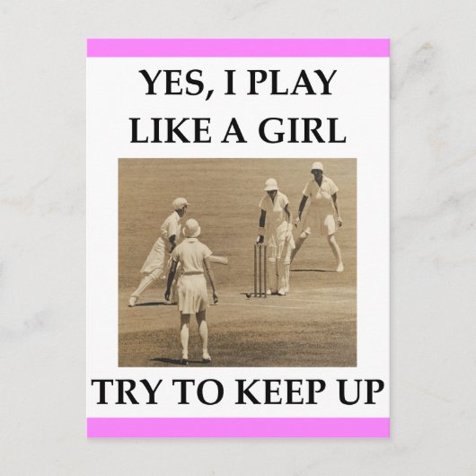 CRICKET BRIEFKAART (Voorkant)