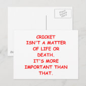 cricket briefkaart (Voorkant / Achterkant)