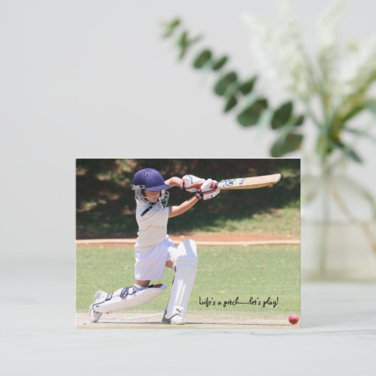 cricket-briefkaart briefkaart (Staand voorkant)