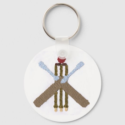Cricket Button Keyring Sleutelhanger (Voorkant)