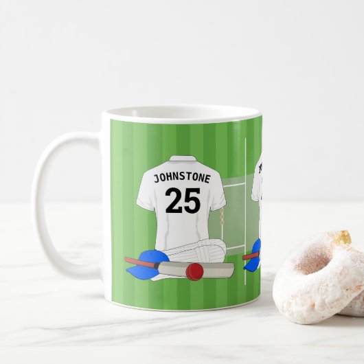 Cricket club fan/speler koffiemok (Met donut)