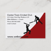 Cricket Club Modern Simple Visitekaartjes (Voorkant)
