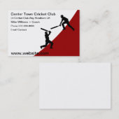 Cricket Club Modern Simple Visitekaartjes (Voorkant / Achterkant)