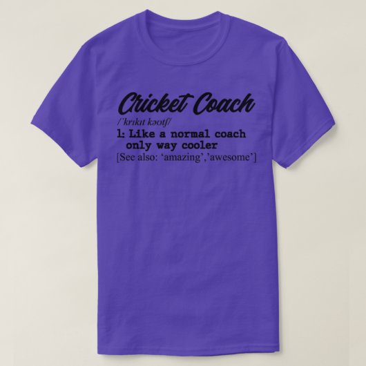 Cricket coach t-shirt (Design voorkant)