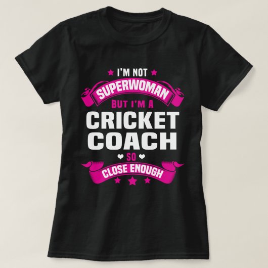 Cricket Coach T-shirt (Design voorkant)