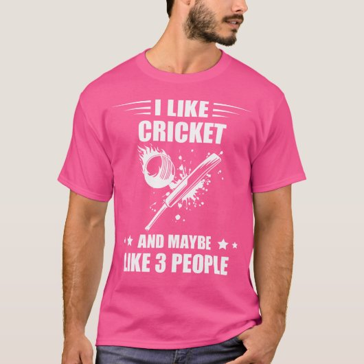 Cricket Cricketing Maybe Like 3 People Batsman Cri T-shirt (Voorkant)