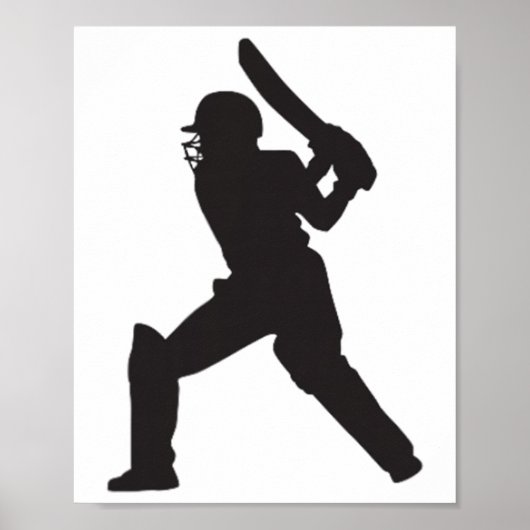Cricket Cricketspeler Engeland India Pakistan Mann Poster (Voorkant)