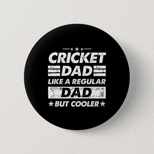 Cricket Dad Like A Regular Dad Funny Cricket Ronde Button 5,7 Cm (Voorkant)