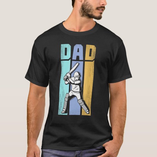 Cricket Dad Sport Jersey Cricket Ball Shoes Father T-shirt (Voorkant)