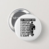 Cricket Dag Plan Cricket Speler  Ronde Button 5,7 Cm (Voorkant /achterkant)