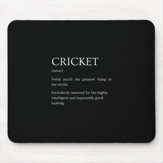 Cricket Definitie - Grappige Sarcastische Cricket Muismat (Voorkant)
