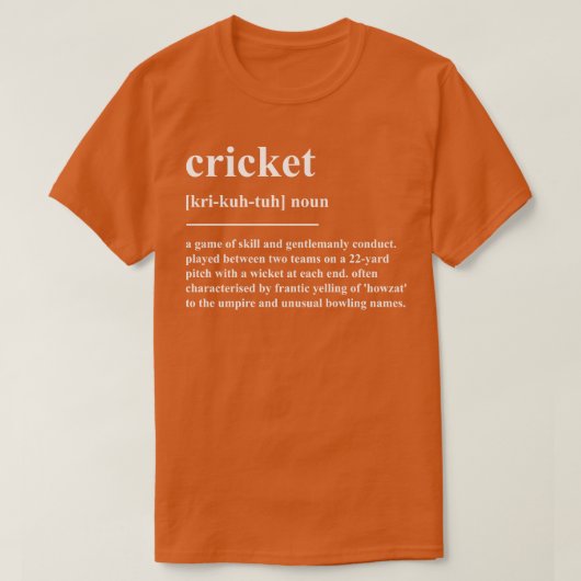 Cricket Definition T-shirt (Design voorkant)