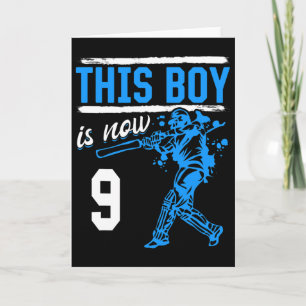 Cricket - Deze jongen is nu 9 jaar oud 9e verjaard Kaart