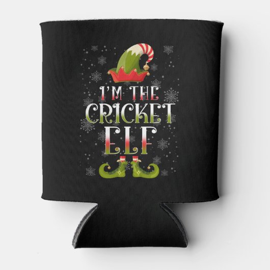 Cricket Elf Kerstmis Blikjeskoeler (Voorkant)
