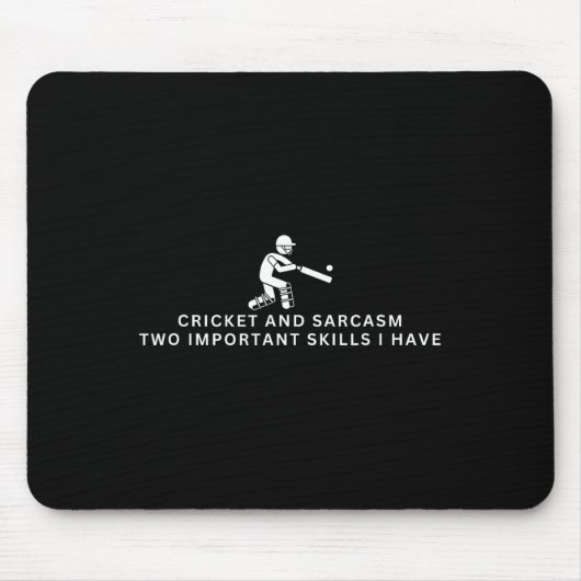Cricket En Sarcasme Funny Cricket Speler Muismat (Voorkant)