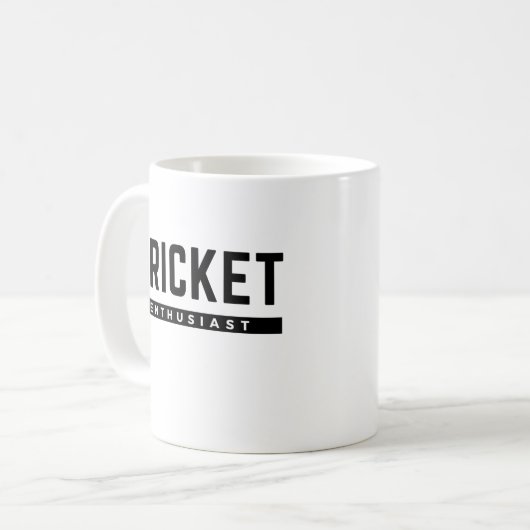 Cricket Enthusiast. Koffiemok (Voorkant links)