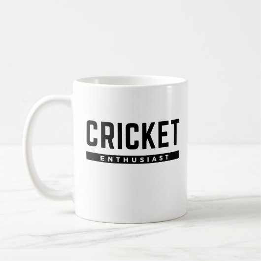 Cricket Enthusiast. Koffiemok (Links)
