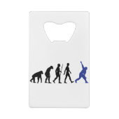 Cricket Evolution Bowler Batsman Player Fans Creditkaart Flessenopener (Achterkant)