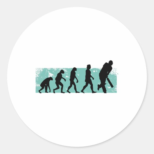 Cricket Evolution Cricket  Ronde Sticker (Voorkant)