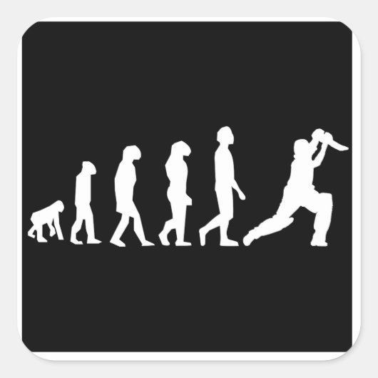Cricket Evolution Vierkante Sticker (Voorkant)