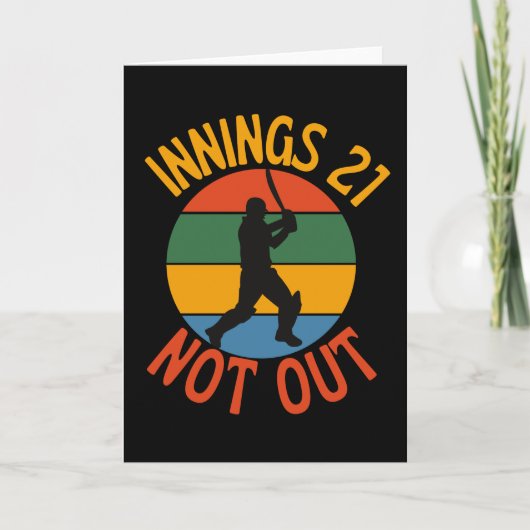 Cricket Fan 21-jarige verjaardag niet uit Kaart (Voorkant)