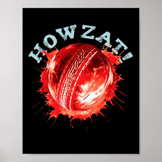 Cricket Fans S Howzat! Cricket Ll S Distressed Eff Poster (Voorkant)