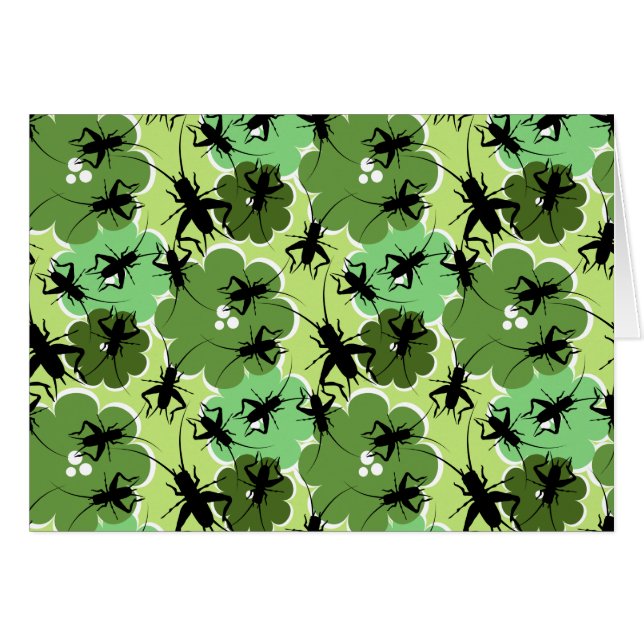 Cricket Floral Pattern Green + Black (Voorkant Horizontaal)