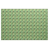 Cricket Floral Pattern Green + Black Stof (Fat Quarter)