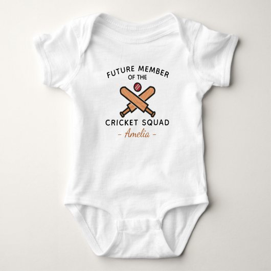 Cricket Future Member of The Cricket Squad Batter Romper (Voorkant)