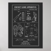 Cricket Game blueprint Poster (Voorkant)