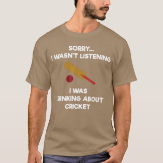 Cricket Game Grappig Listerende Bat geschenk T-shirt