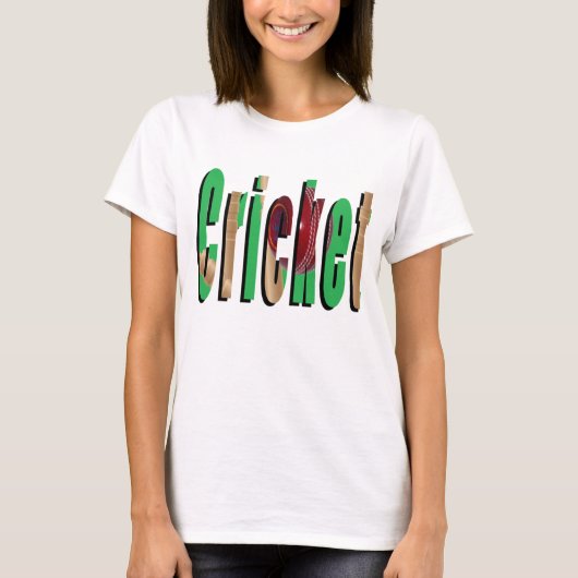 Cricket Game Logo, Dames Wit T-shirt (Voorkant)