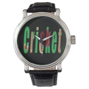 Cricket Game Logo, Mannen lederen horloge