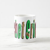 Cricket Game Logo, Mok witte koffie. (Center)