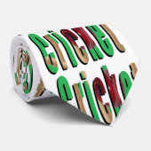Cricket Game Logo, Unisex Silky Stropdas. Stropdas (Opgerold)