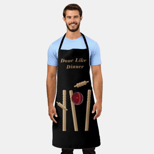 Cricket, Gedaan als het diner, Fullprint schort (Gedragen)