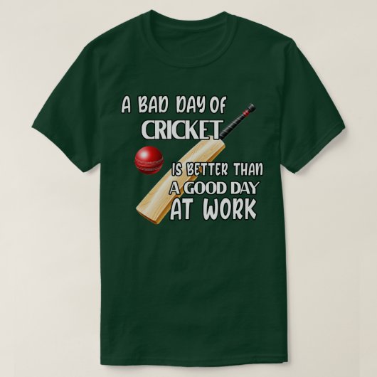 Cricket Gezegde Cricket Speler Gift T-shirt (Design voorkant)