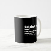 Cricket Girl Definitie Grappige Cricket Liefhebber Koffiemok (Voorkant rechts)