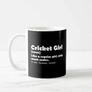 Cricket Girl Definitie Grappige Cricket Liefhebber Koffiemok