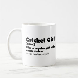 Cricket Girl Funny Definition Cricket Lover Koffiemok