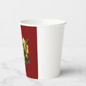 Cricket Gold Emblem Sport Inspired 8oz Paper Cup Papieren Bekers (Links)