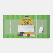 Cricket goud / groene club fan / speler bureaumat (Keyboard & Muis)