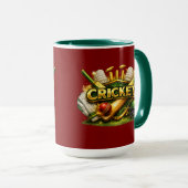 Cricket Gouden Embleem Sport Geïnspireerde Combo M Mok (Voorkant rechts)