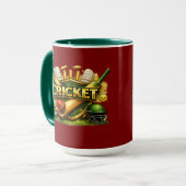 Cricket Gouden Embleem Sport Geïnspireerde Combo M Mok (Voorkant links)