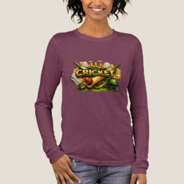 Cricket Gouden Embleem Sport Geïnspireerde Tri-Ble Tri-Blend Shirt