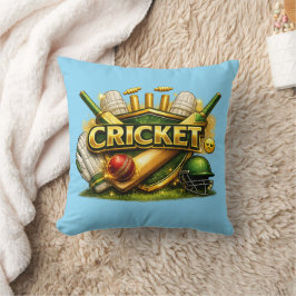 Cricket Gouden Embleem Sport Geïnspireerde Worp Ku Kussen