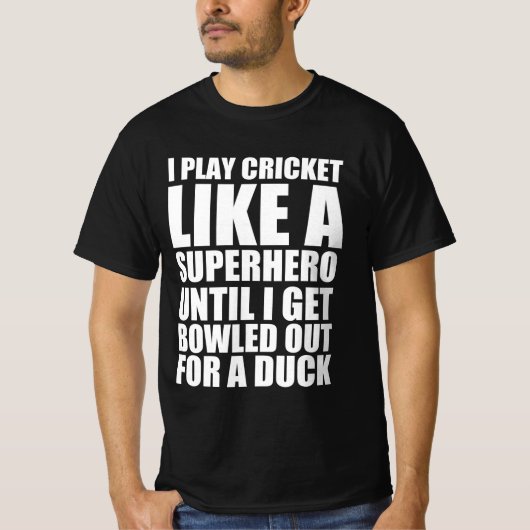 Cricket grappig citaat t-shirt (Voorkant)