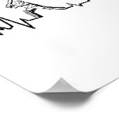 Cricket Grappige Hartslag Grafiek Voor Speler 1 Poster (Hoek)