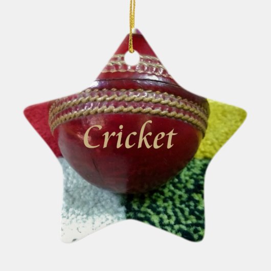 Cricket het spel dat we graag spelen, eten, slapen keramisch ornament (Voorkant)
